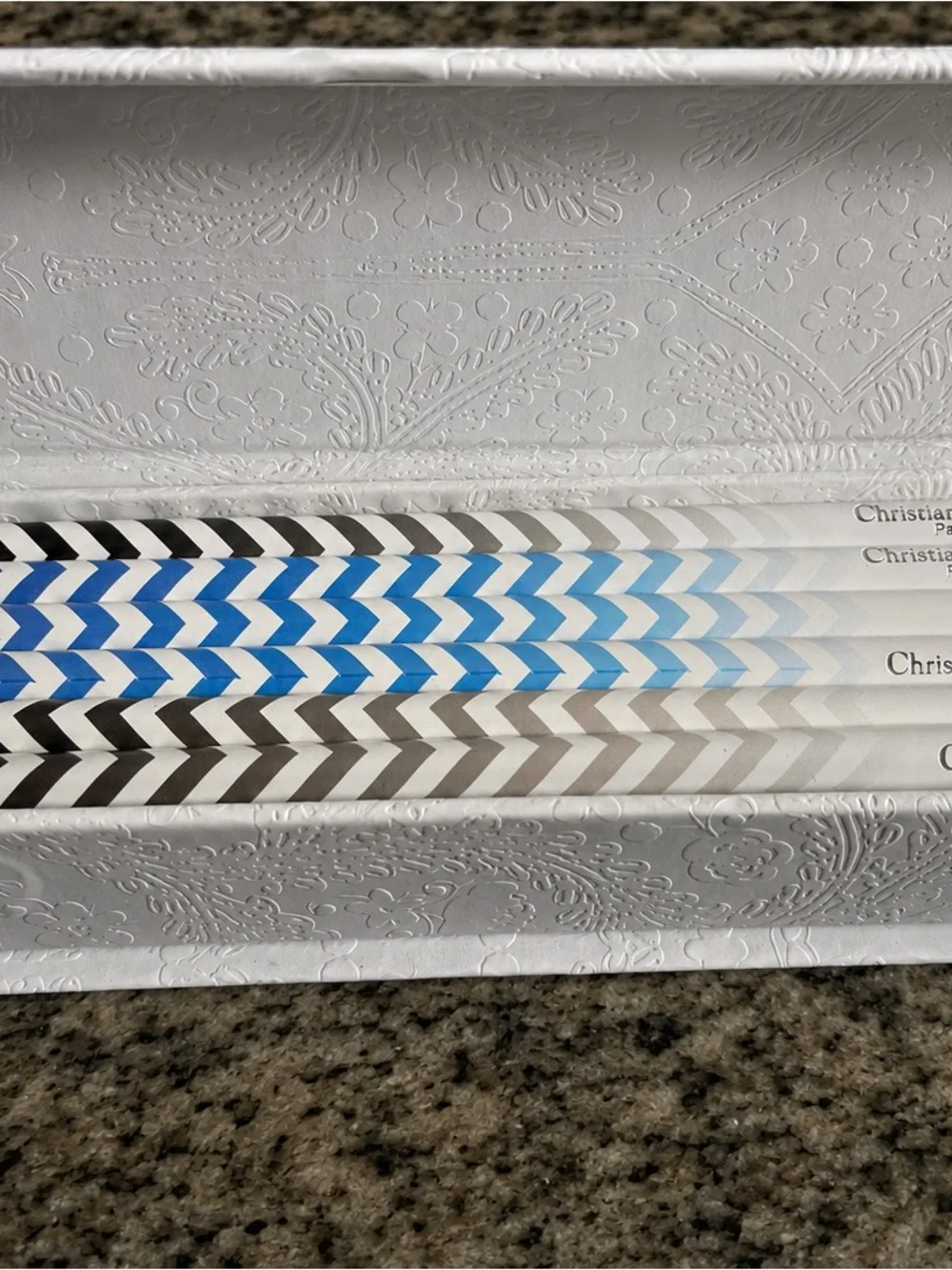 Christian Lacroix Paris Sol Y Sombra Pencil Set In Embossed Box